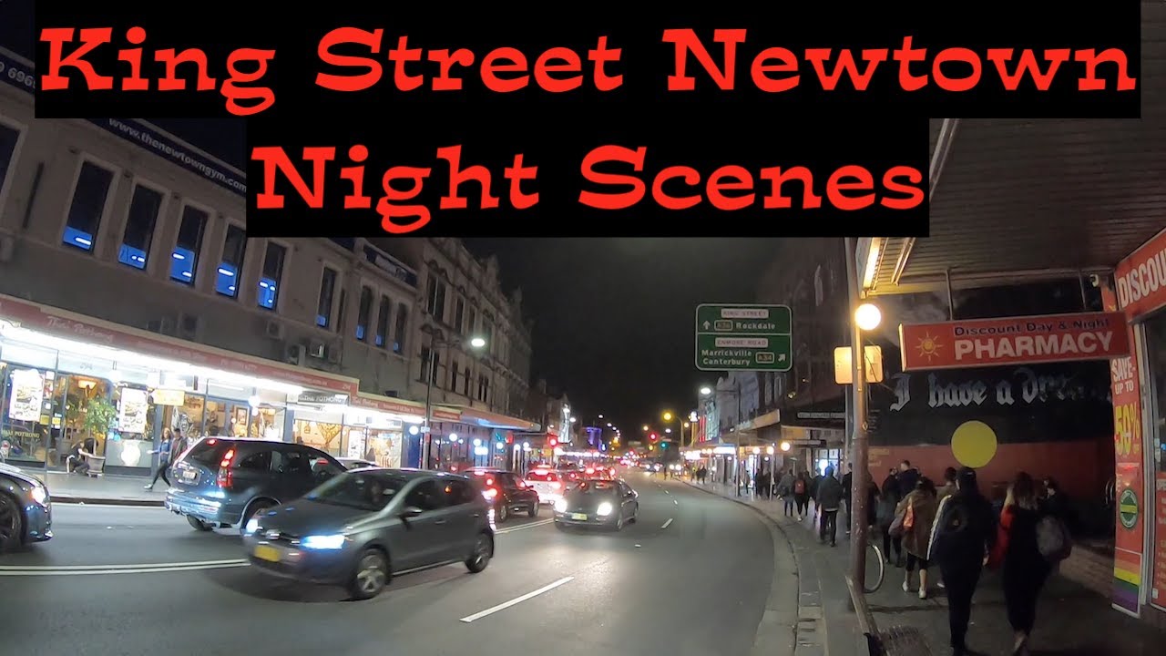 King Street Newtown Night Scenes - Newtown Sydney Australia (HD)