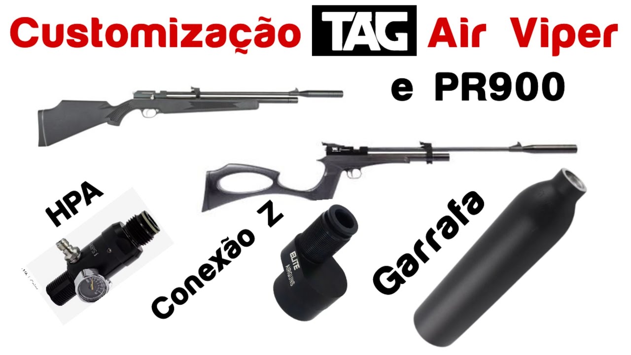 Customização da mini PR900 (TAG Air Viper) - Garrafa e HPA