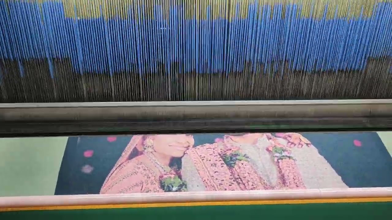 Next level Jacquard weaving | Live Photo Weaving | RapierJacquard designing | Couple Marriage photo