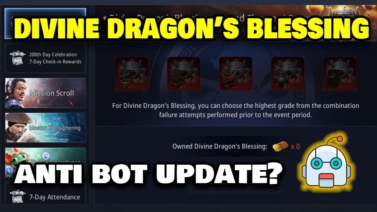 Divine Dragon's Blessing and Anti Bot Update - MIR4 (Tagalog)