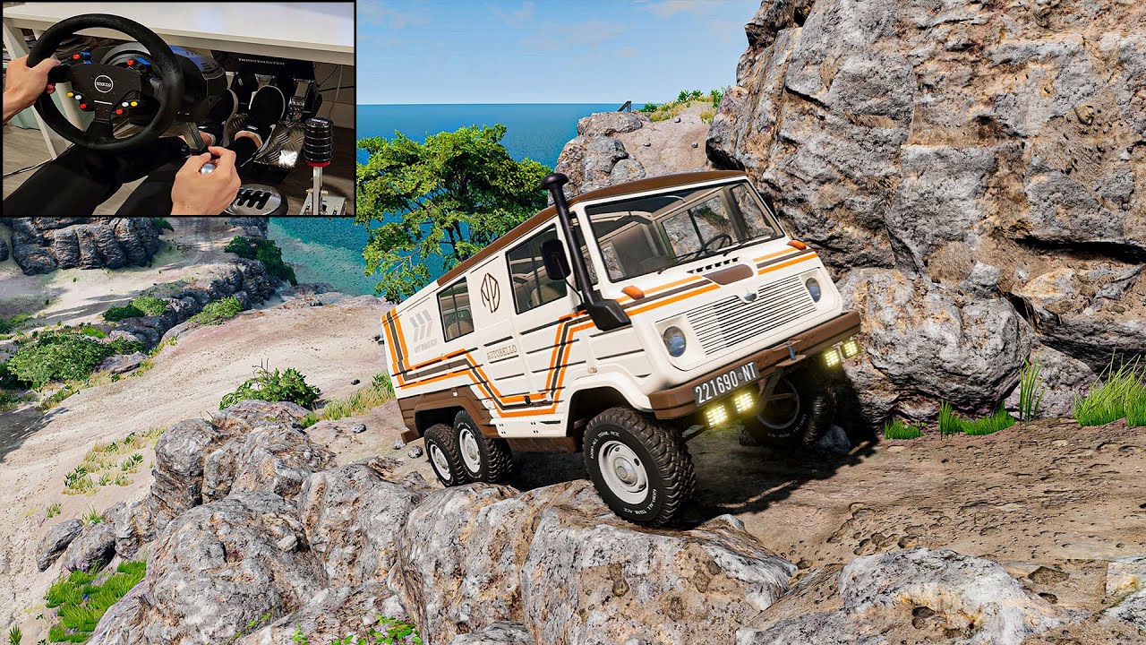 Jungle Rock Island Realistic offroading - BeamNG.drive | Thrustmaster T300 Gameplay