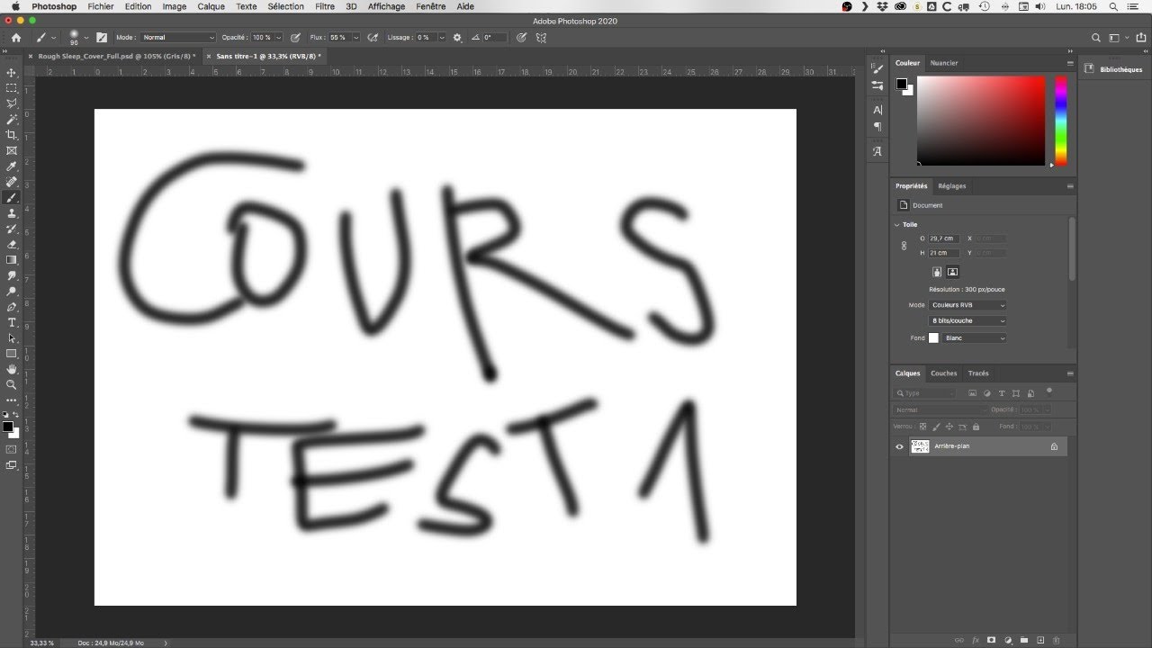 Cours Sérigraphie / infographie / ESA St-Luc - E01 : intro + fichier une couleur