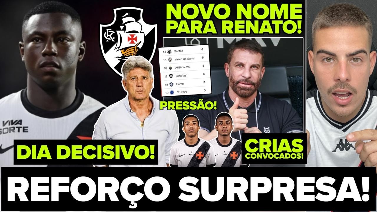 REFORÇO SURPRESA! DIA DECISIVO NO VASCO! CLASSICO NO MARACANÃ! MARINO É NOVO NOME PRA RENATO GAÚCHO!