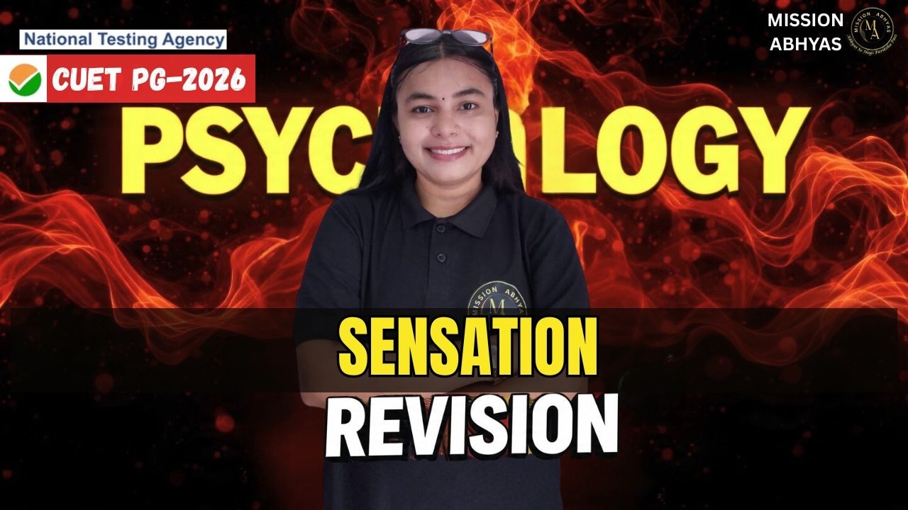 CUET PG Psychology 2026 🔥 Most Important Topics | Revision  | Sensation | By Nirdesh