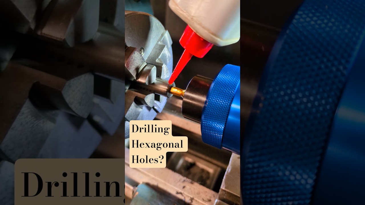 Drilling Hexagonal Holes (Rotary Broaching) #lathe #machining