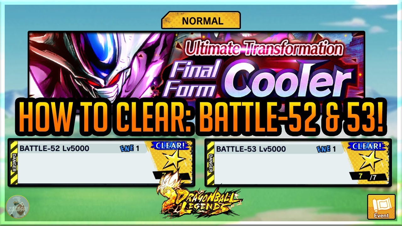 HOW TO FULLY CLEAR 'FINAL FORM COOLER' EVENT BATTLE-52 & 53! | Dragonball Legends | Tutorial