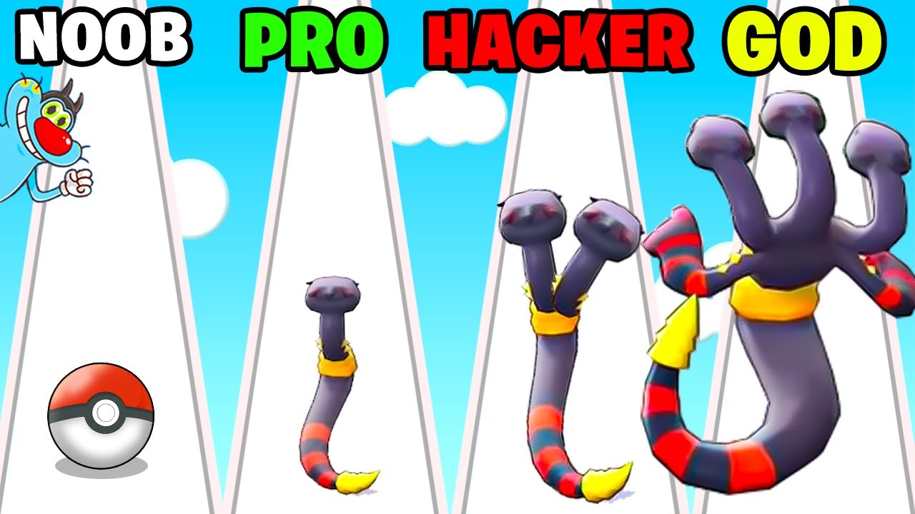 NOOB vs PRO vs HACKER vs God | In Pocket Monster Rush | With Oggy And Jack | Rock Indian Gamer |