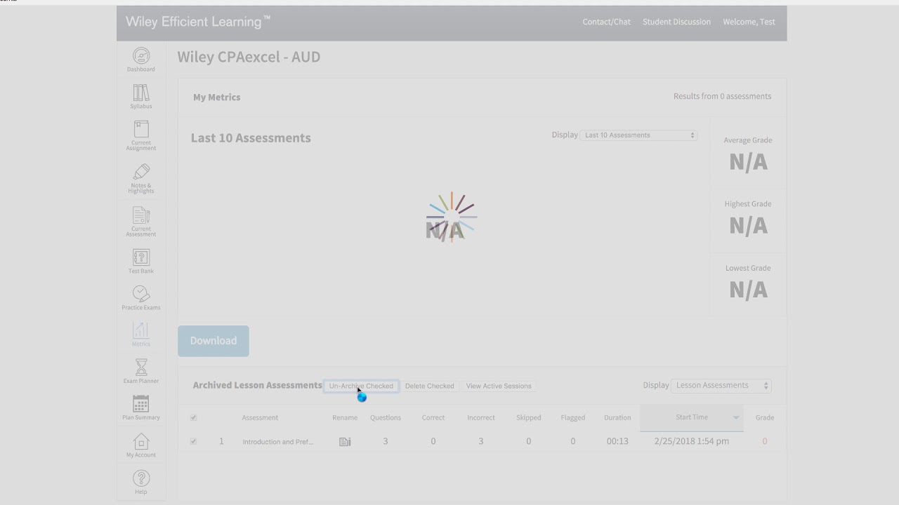 How do I use the Wiley CPAexcel Metrics?