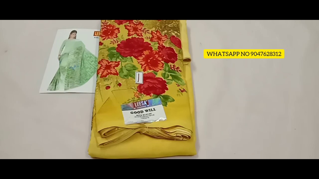 (17.02.2020) LEESA  SAREES SINGLE PIECE COLLECTION IN WHATSAPP NO 9047628312