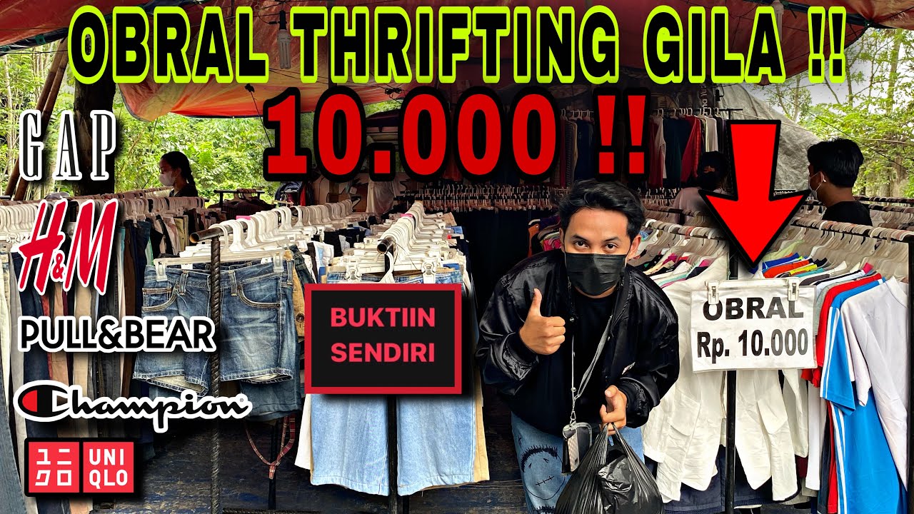 VLOG TEMPAT THRIFTING DI JOGJA!! 10 RIBUAN !!