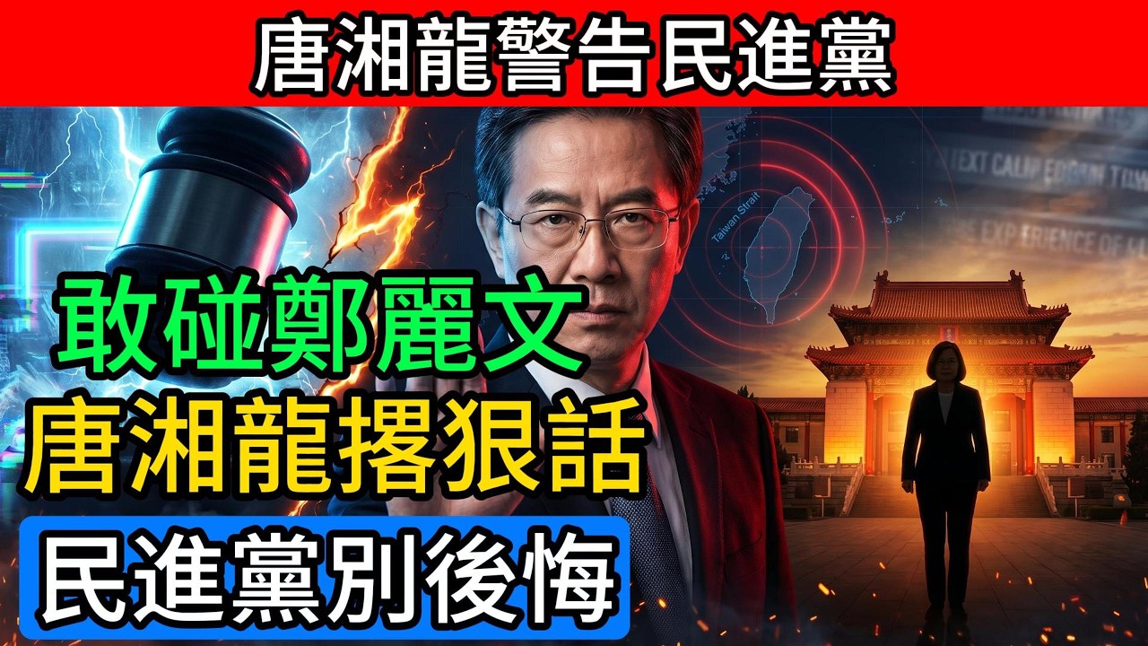 唐湘龍徹底把話挑明：民進黨若敢對鄭麗文下手，最後恐怕沒人收得了場！#唐湘龍 #鄭麗文 #兩岸關系 #國民黨 #民進黨 #臺海局勢 #和平統一 #中山陵演說 #政治清算 #臺灣民意