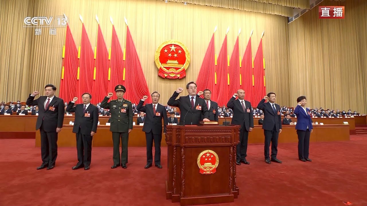 China's newly appointed vice premiers, state councilors pledge allegiance to Constitution