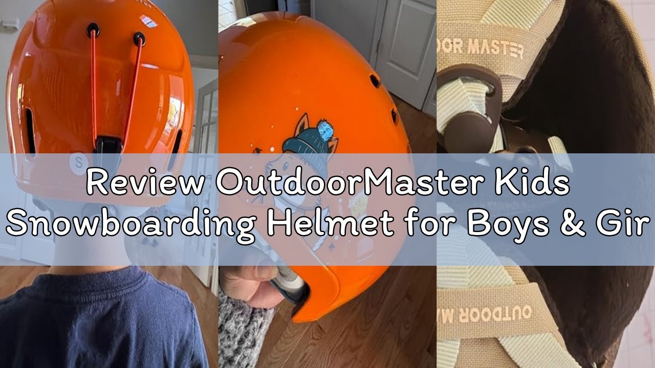 Review OutdoorMaster Kids Snowboarding Helmet for Boys & Girls - Durable PC Shell, EPS Foam & 12 Coo