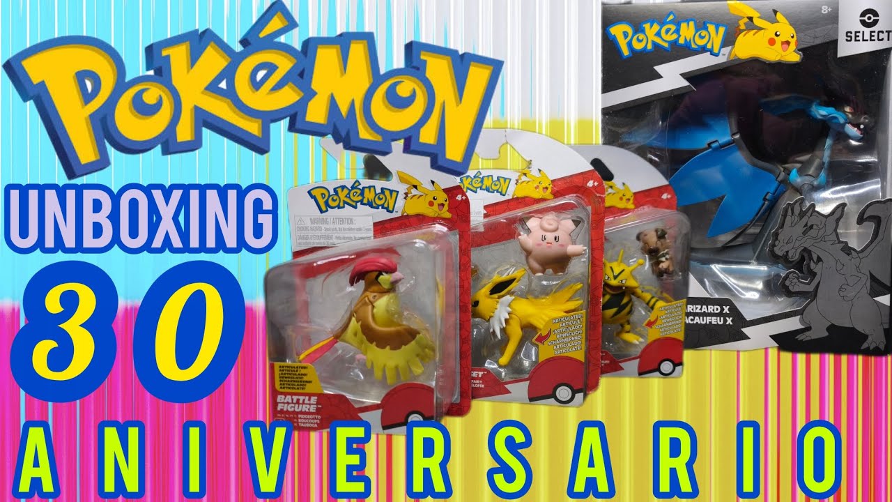 POKEMON 30 ANIVERSARIO UNBOXING MULTIPLE X4 #pokemon #pokémon #pokemon30 #pokemontoys #jazwares 