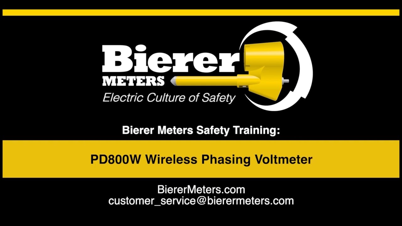 Bierer Meters Safety Training: PD800W Wireless Phasing Voltmeter #lineman #lineworker #bierermeters