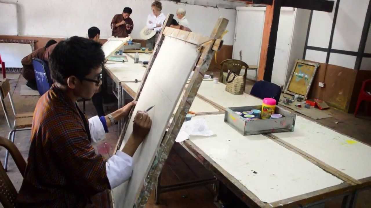 At the School of Traditional Arts, Thimphu, Bhutan