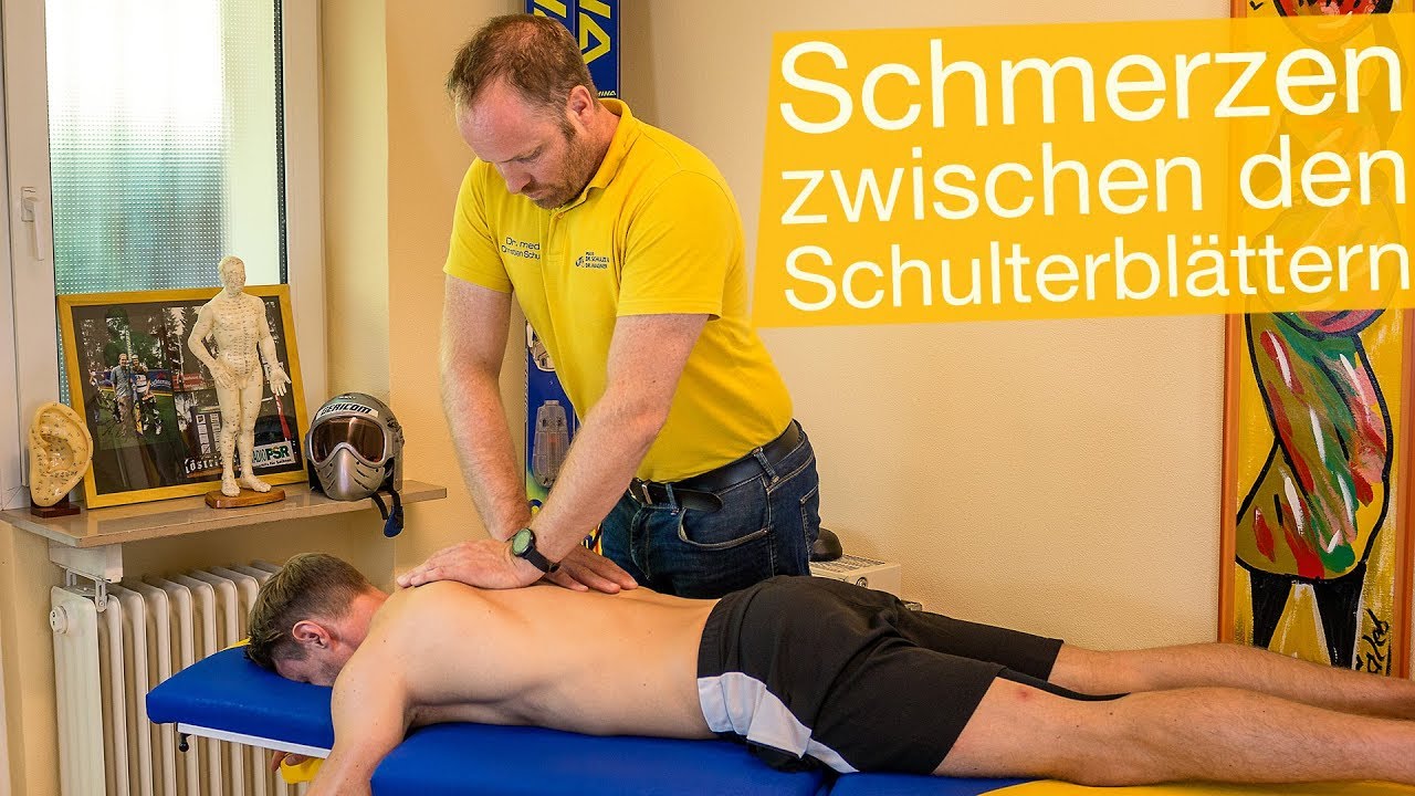 Schmerzen zwischen den Schulterblättern ⚡️ Übungen, Untersuchung & Therapie
