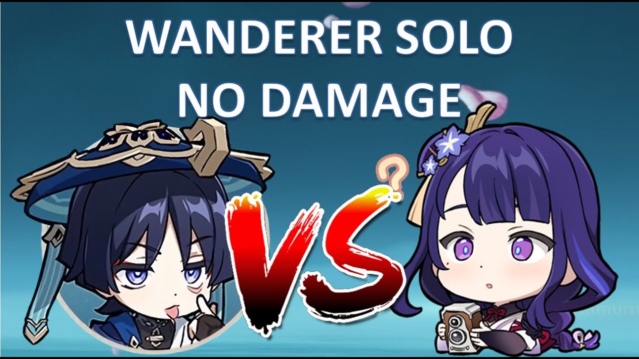 Wanderer (Scaramouche) Solo Vs Raiden Shogun - No Damage | Genshin Impact