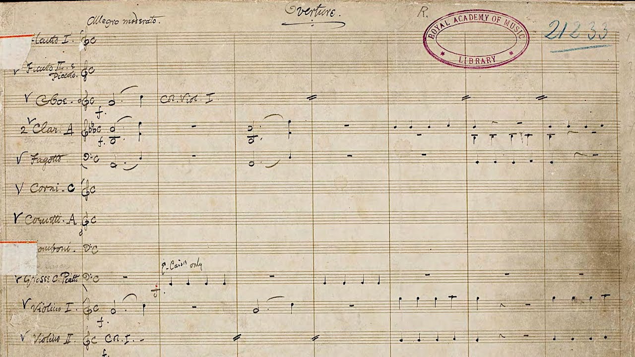 Arthur Sullivan - Ouverture to The Mikado {Autograph score}