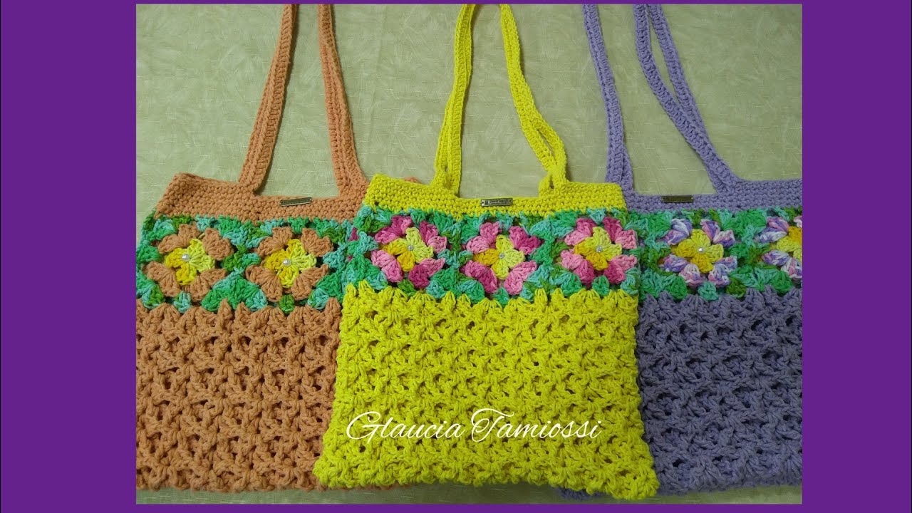 Bolsa Primavera em Crochê / Glaucia Tamiossi
