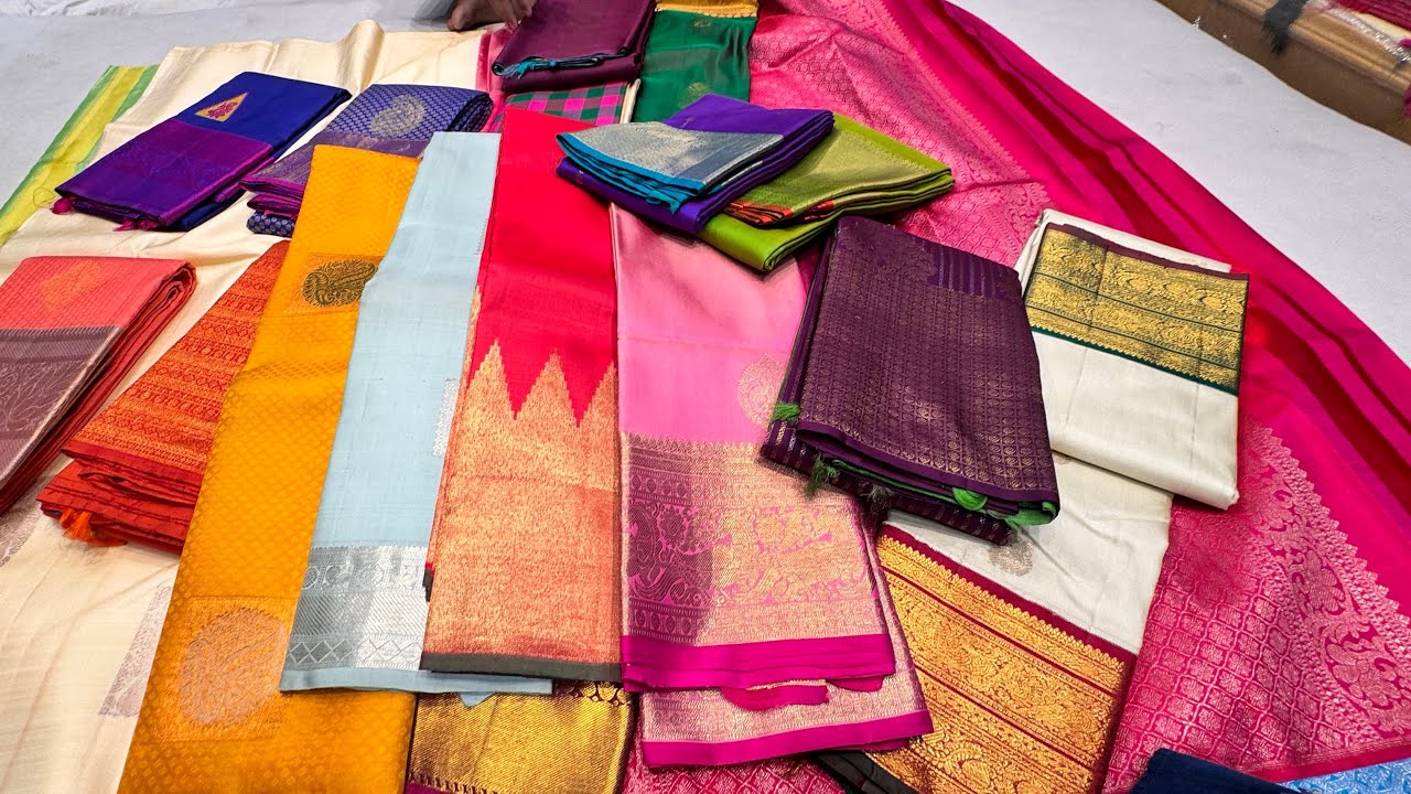 Chickpet Bangalore Wholesale Clearance Sale Pure Handloom Silk Saree From Just 3000 With Silk Mark 