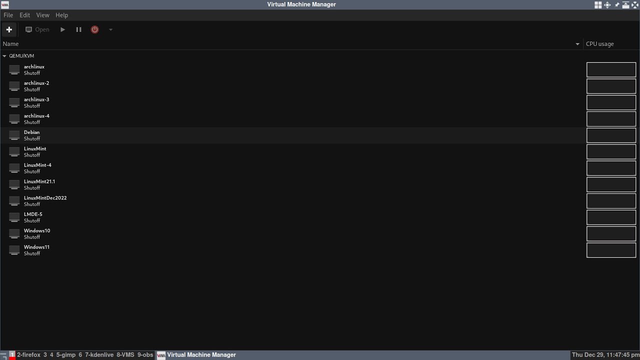 Virt-Manager: the best virtual software