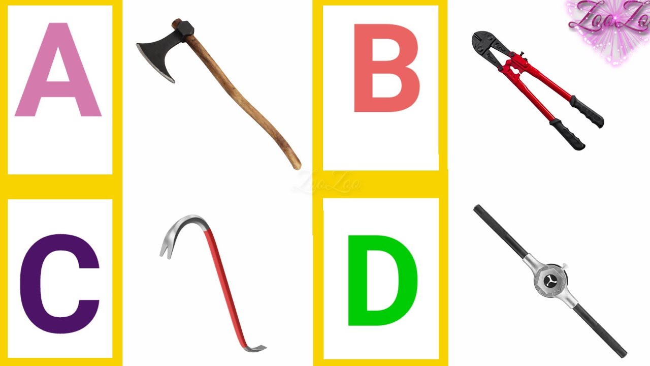 A to Z Tools | ABC Tools with Pictures | Hand Tools with Pronunciation | Tools | ZooZoo Rhymes