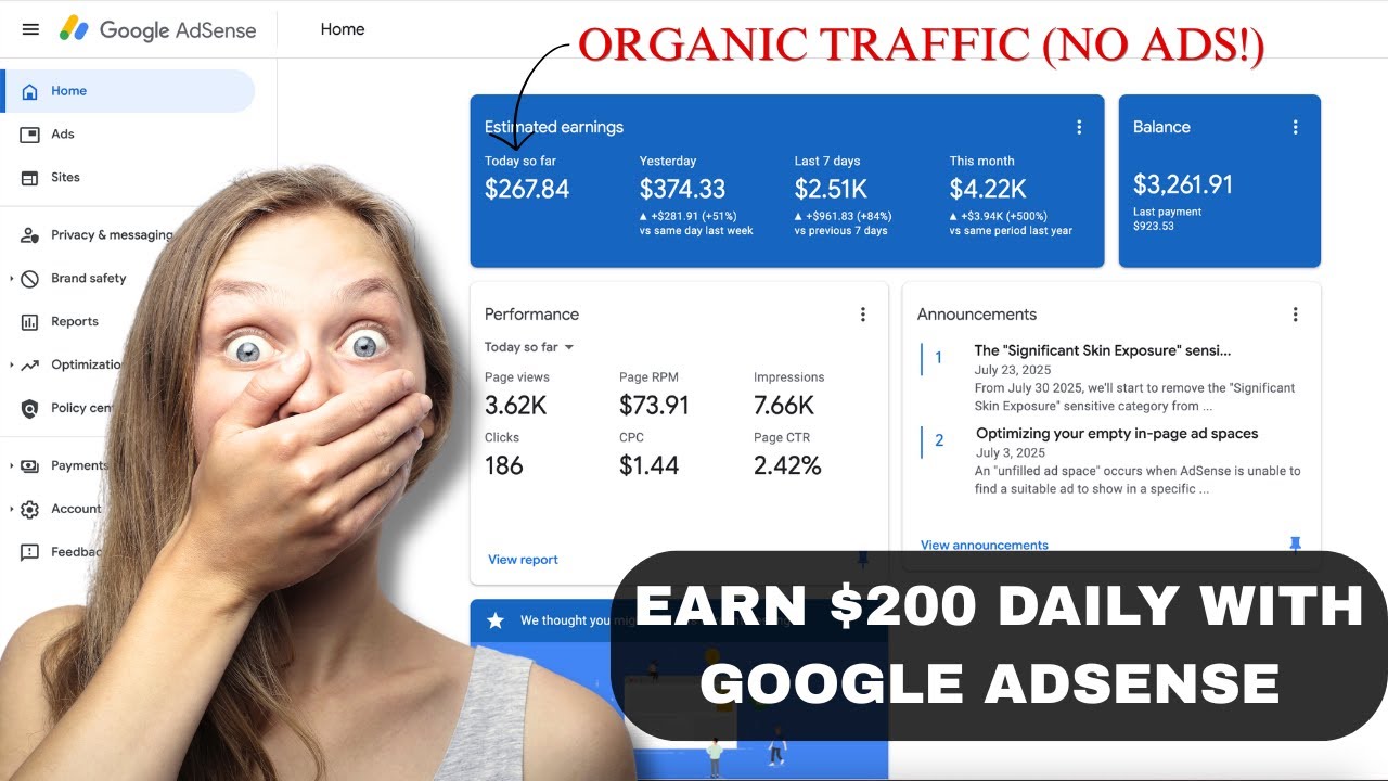 How to Make Money with Google Adsense in 2025 (Secret to Organic Traffic)