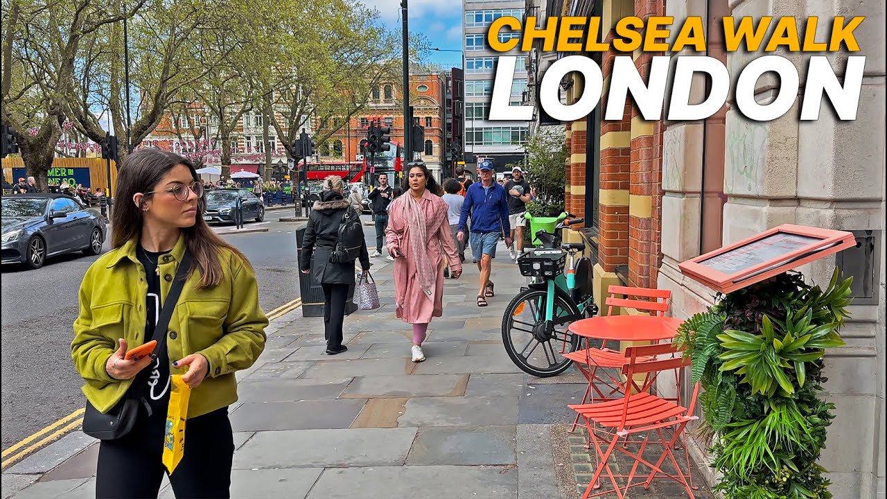 London sunny day stroll: A walking tour of Chelsea's King's Road on Coronation Weekend 👑🇬🇧