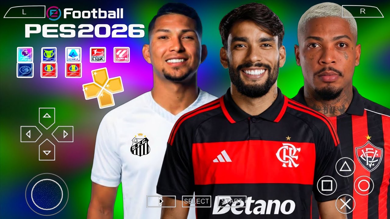 EFOOTBALL PES 2026 PPSSPP ATUALIZADO COM BRASILEIRÃO E EUROPEU DOWNLOAD MEDIAFIRE link direto