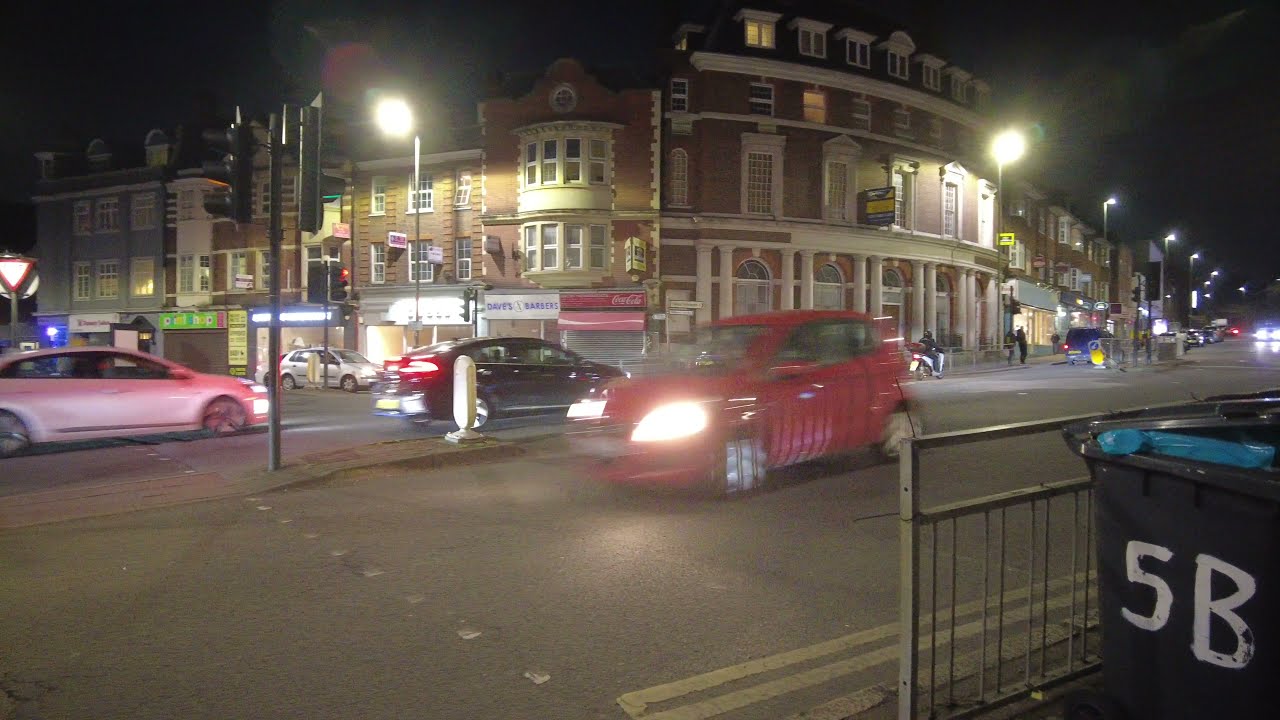 Brent Street, Hendon at Night - Walking Tour - Part 1  - London Borough of Barnet