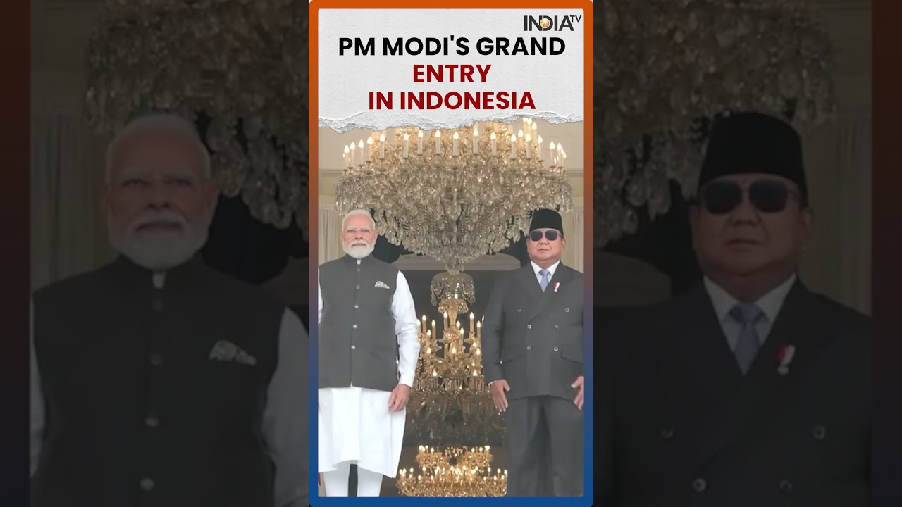 PM Modi's Indonesia Visit: World Watches as Indonesia Gives PM Modi A Spectacular Welcome #shorts