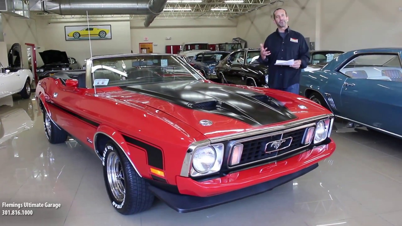 Продаётся кабриолет Mustang Mach 1 1973 года с тест-драйвом, звуками вождения и видеообзором.