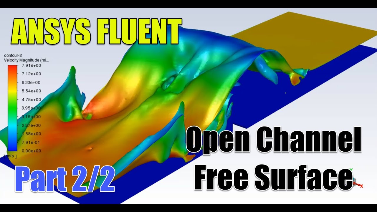 ✅ #Ansys Fluent Tutorial | Open Channel Flow (Free Surface) | Part 2/2