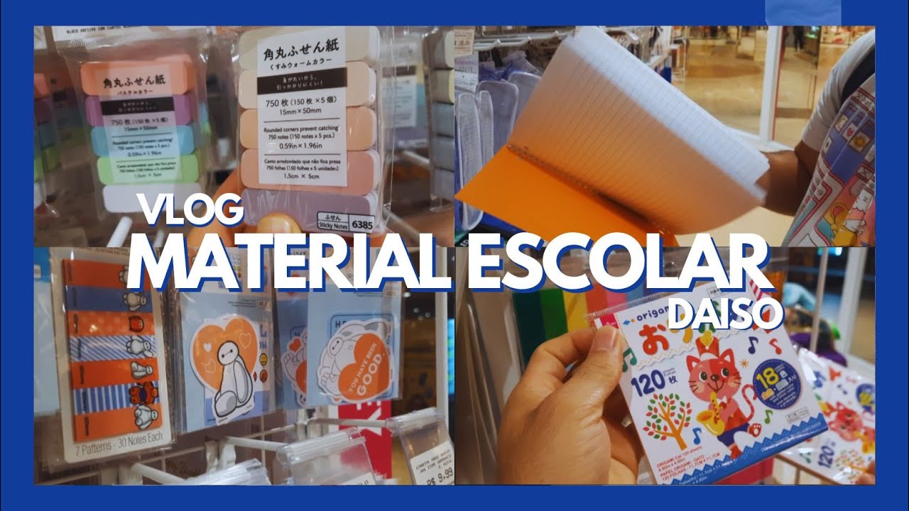 VLOG DE PAPELARIA NA DAISO