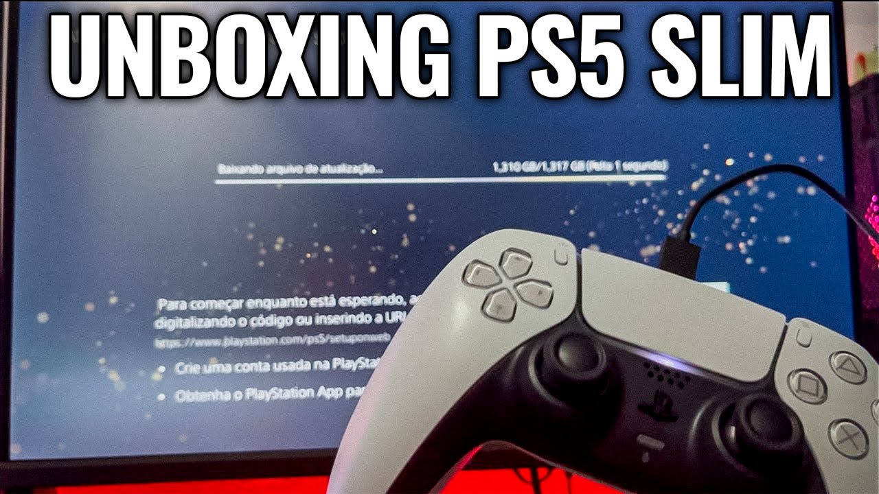 UNBOXING PS5 SLIM: LIGANDO PELA PRIMEIRA VEZ. configurando o ps5