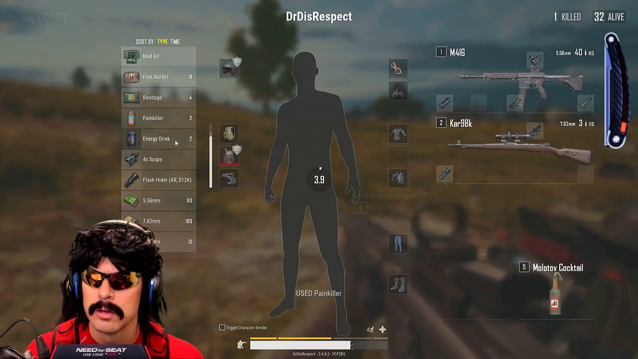 DR DISRESPECT PLAYS PUBG | FIRST GAME, FIRST WIN AGAIN! (2/6/18)