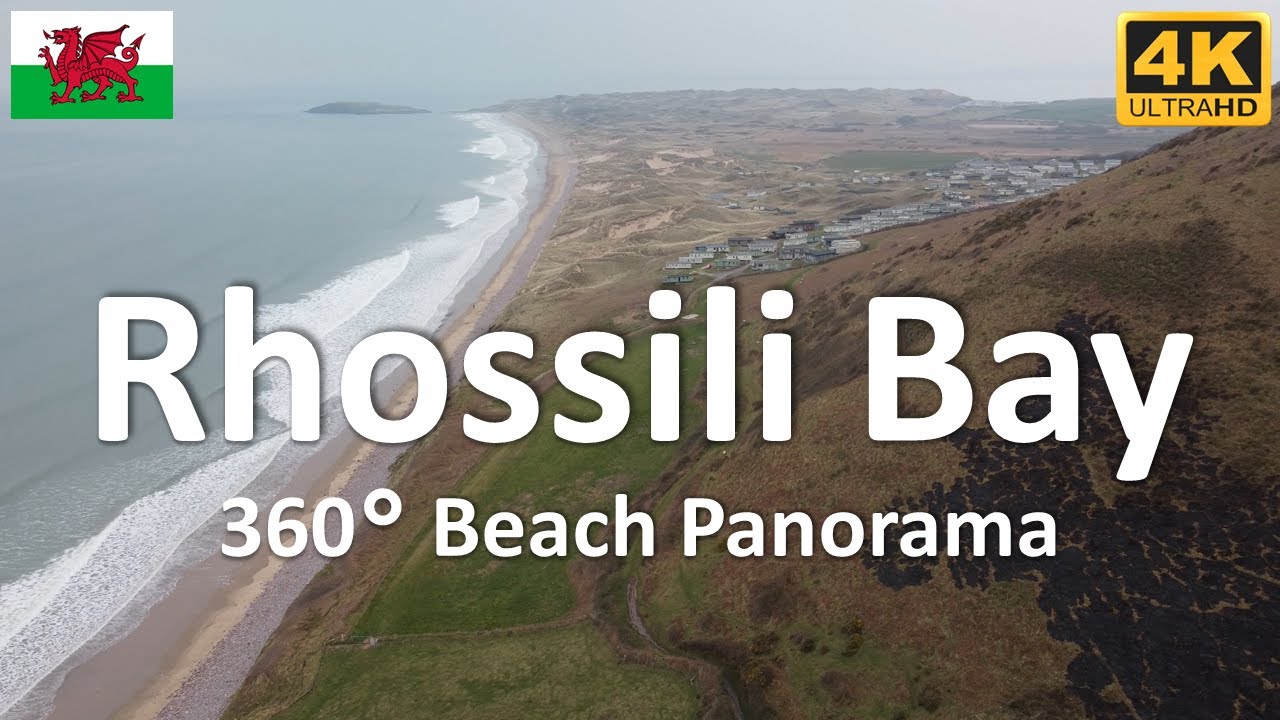 Rhossili Bay | Gower | Wales | UK - 4k 360&deg;