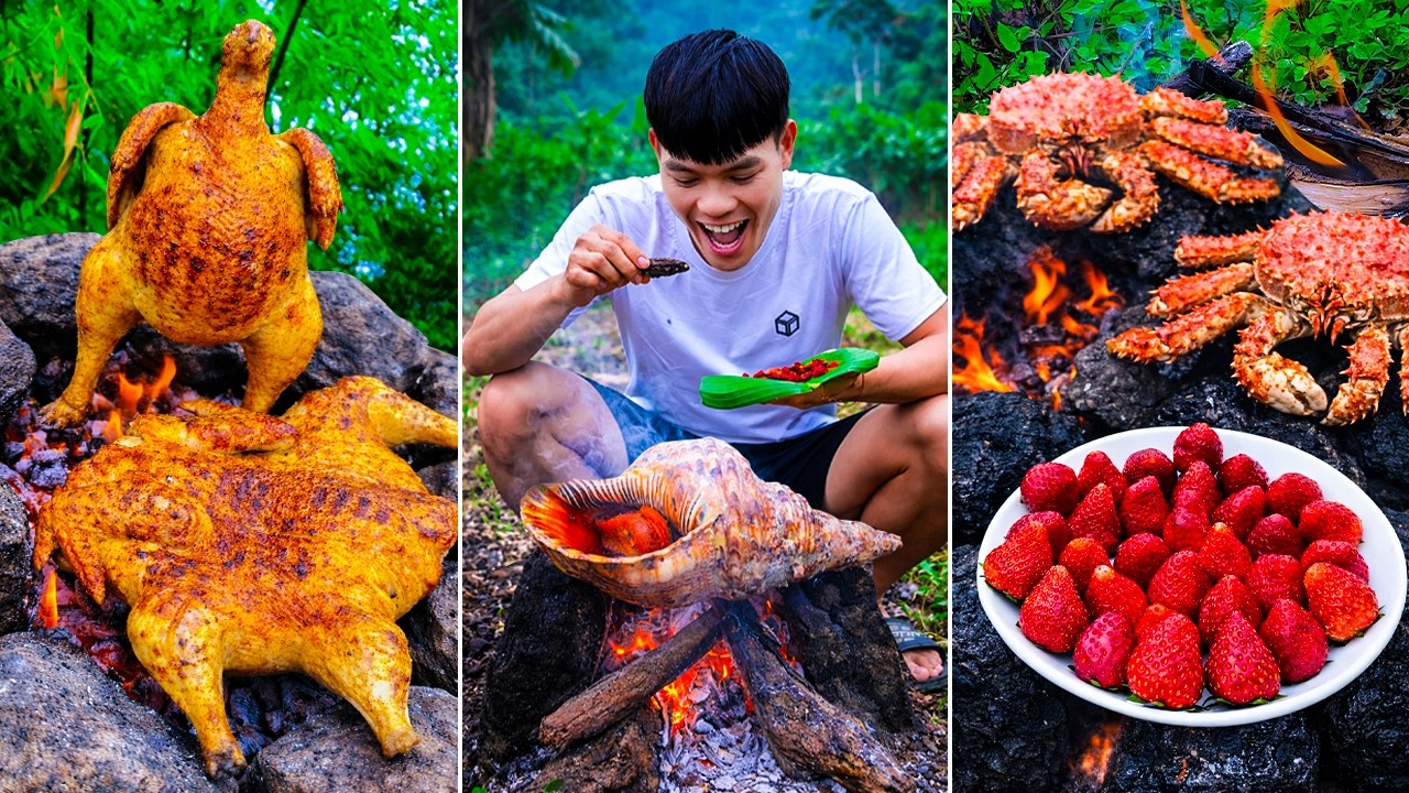 Best real food ever! | Grilled King Crab, BBQ Chicken | TikTok Funny Videos