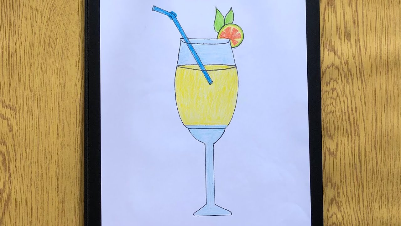 Draw a juice glass / Drawing juice glass design / Drawing juice glass easy #juiceglassess #easydraw