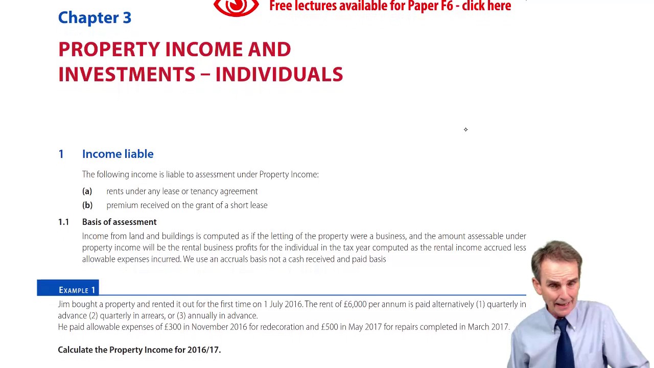Property Income and Investments: Individuals &ndash; Introduction