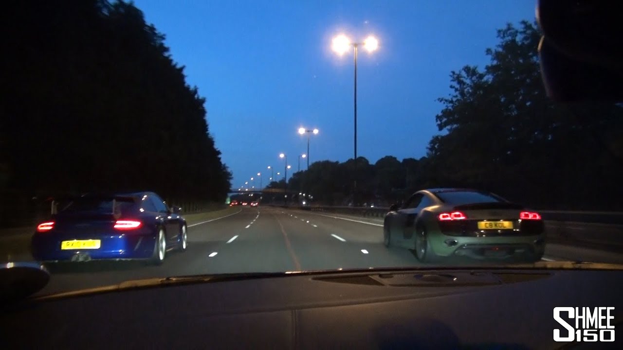 Sunrise Run to Brooklands: R8 V10, GT3 RS, R8 V8 - Wilton 2013
