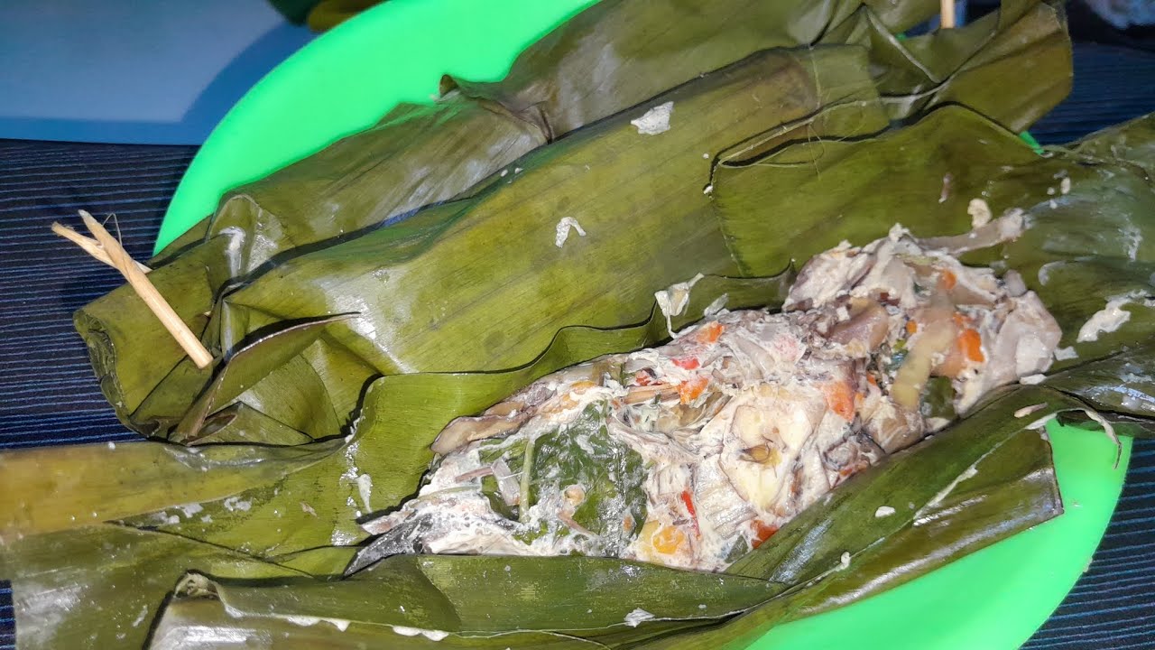 pepes jantung pisang + telor ternyata enak bangett !!!