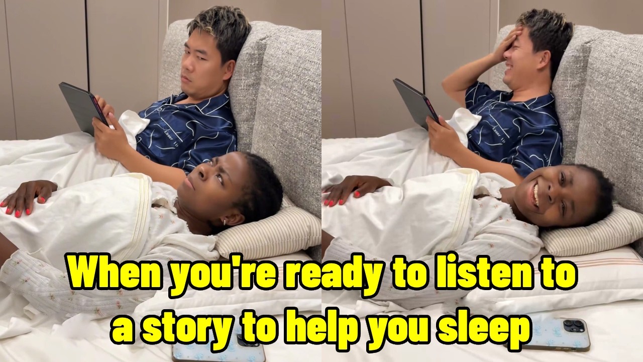 When you're ready to listen to a story to help you sleep🤣🤣#cross #funny #中外夫妻