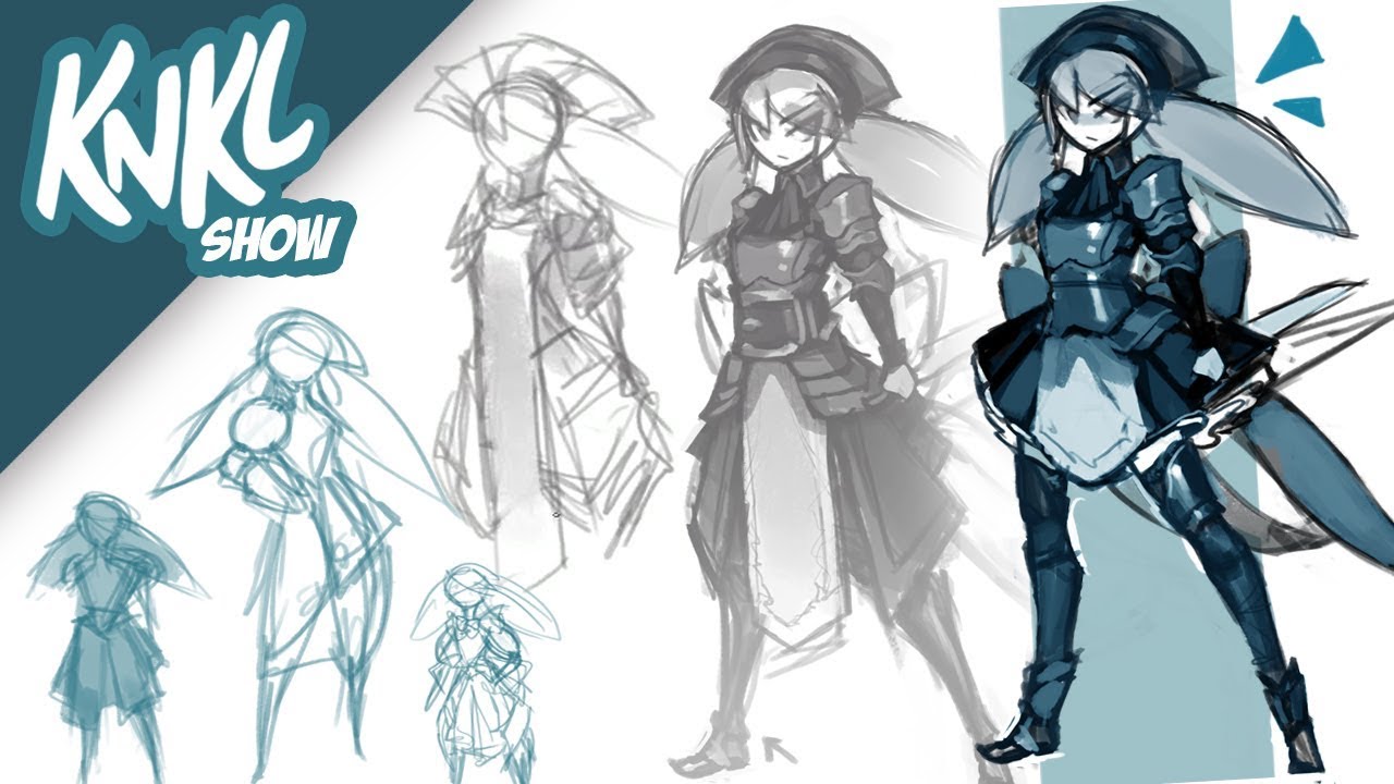 LIVE PAINTING | Armored Anime Maids! Pt 1 (designing original armors)