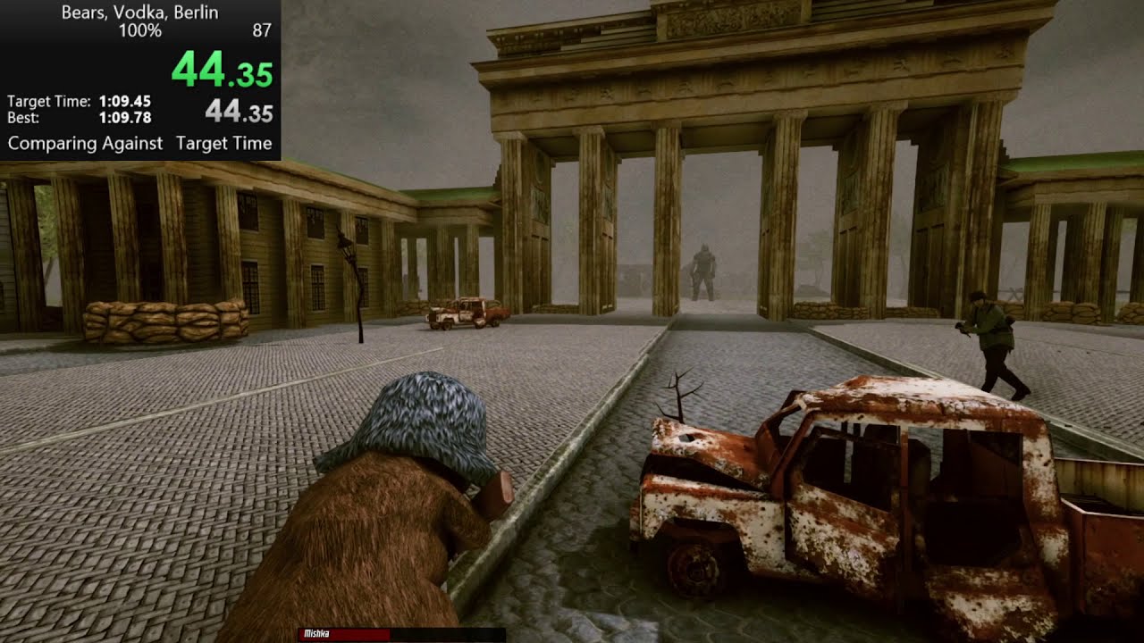 Speedrun Bear, Vodka, Fall of Berlin | WR (1:04.58) | ANY%