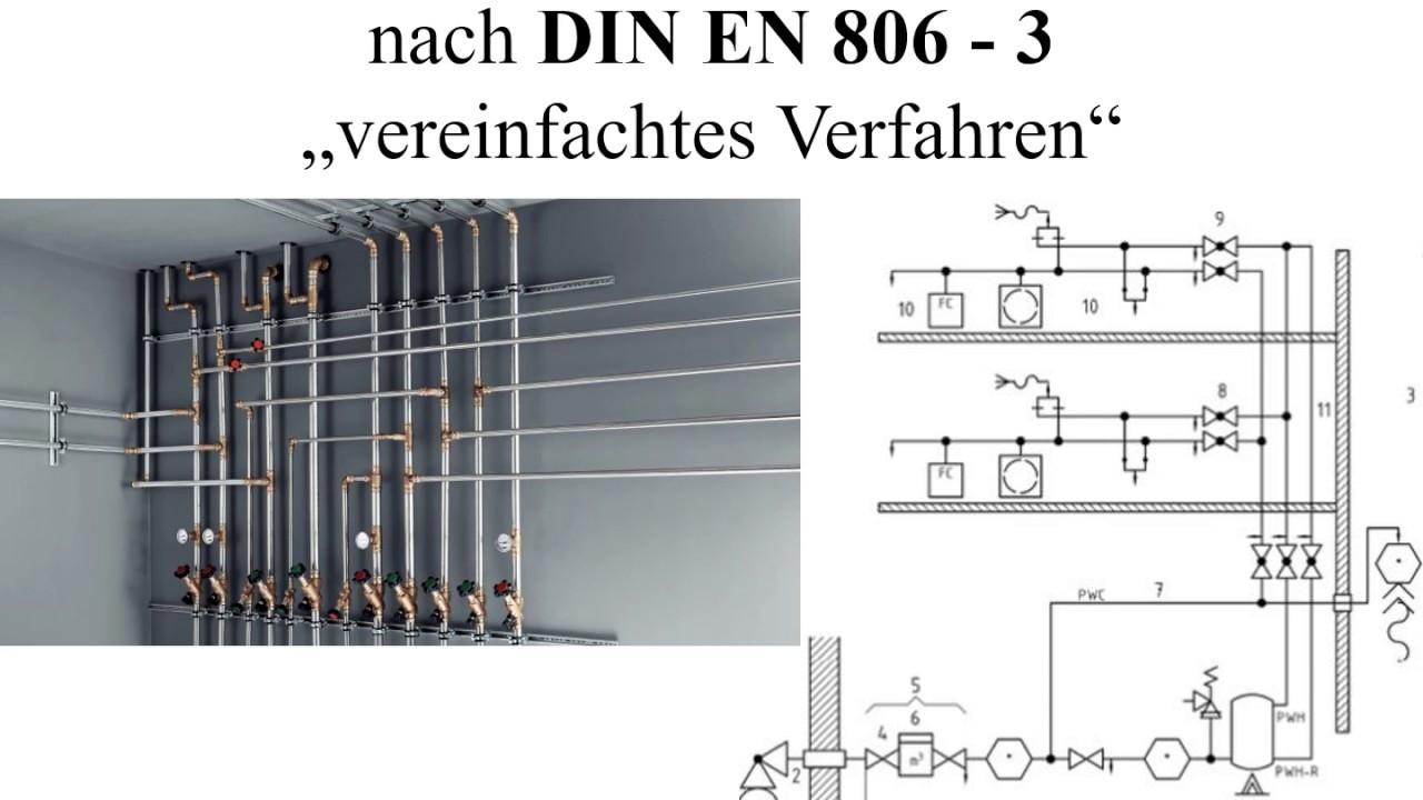 Dimensionierung von Trinkwasseranlagen nach DIN EN 806-3