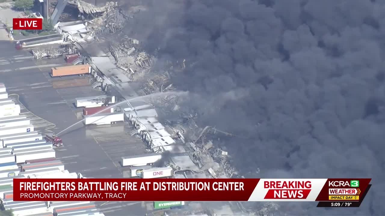 Crews battle Medline Industries fire in Tracy &mdash; 5 p.m. update