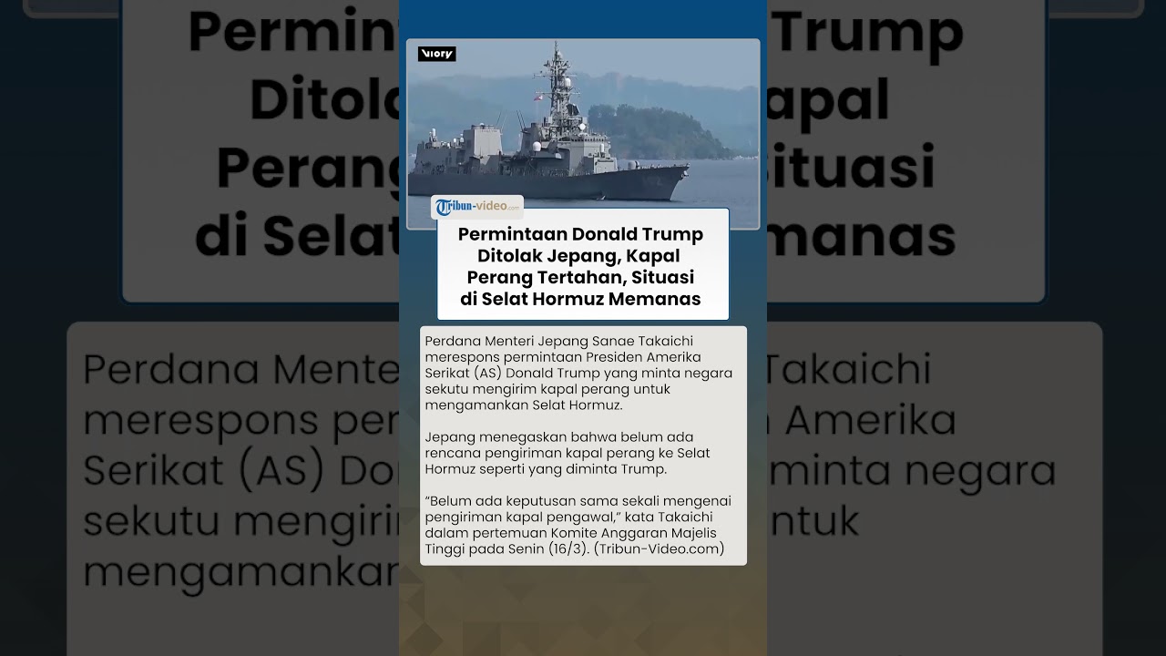 Jepang Tolak Permintaan Trump Kirim Kapal Perang ke Selat Hormuz