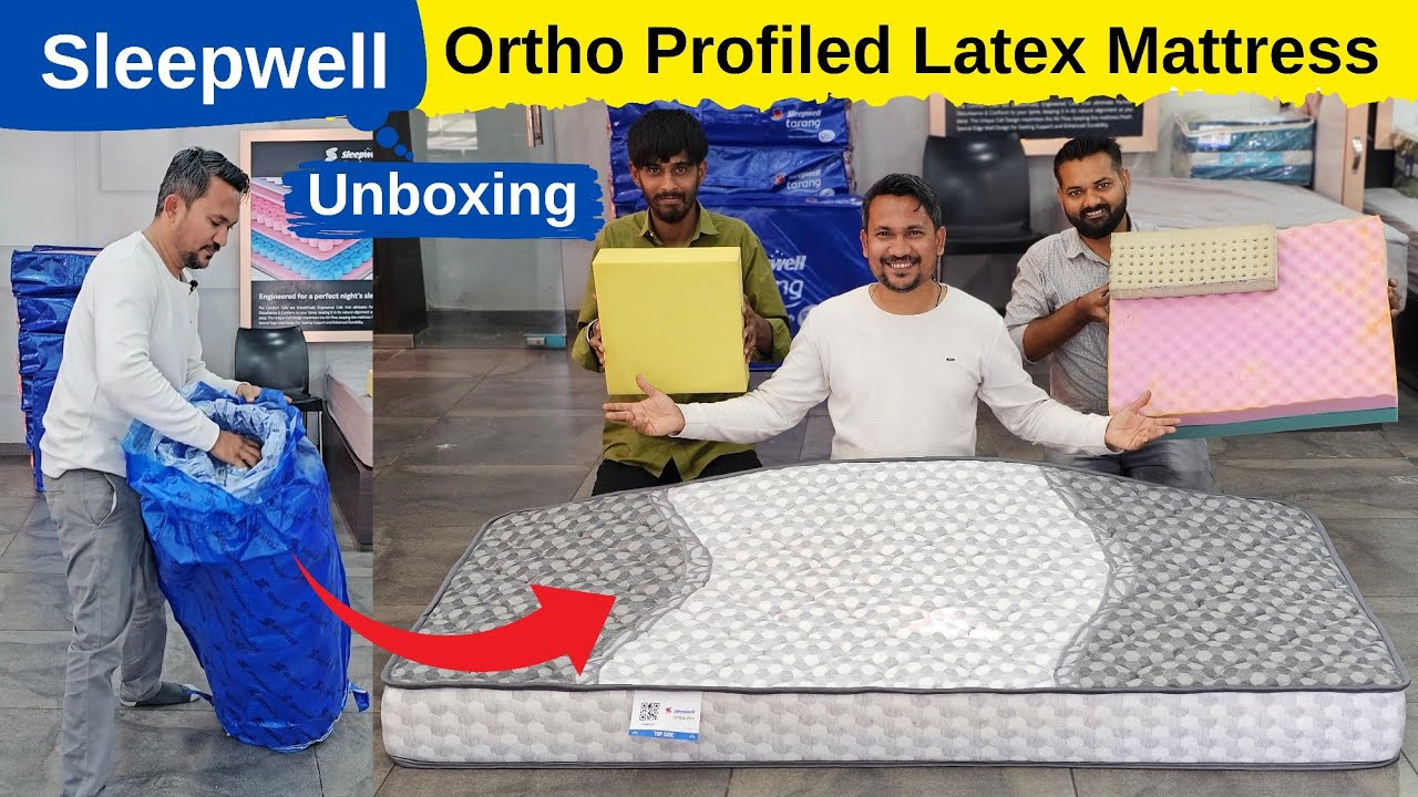 Sleepwell Ortho Pro Profiled with Natural Latex Mattress Unboxing Review!